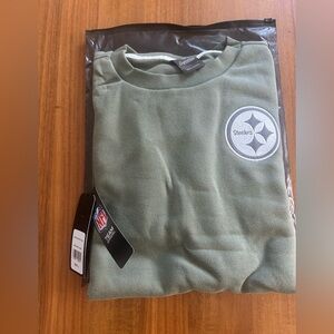 NFL Signature Olive Crewneck Sweatshirt; Steelers